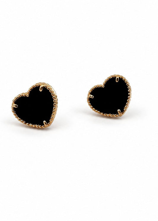 Heart shaped stud earring