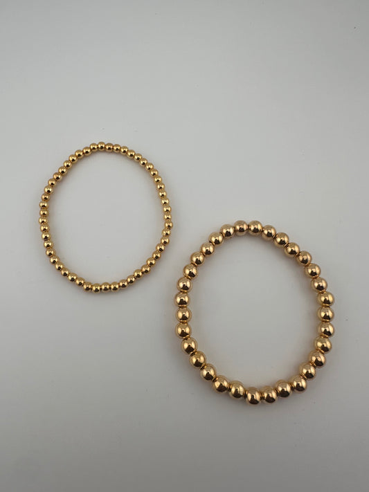Golden Gleam Bead Bracelet