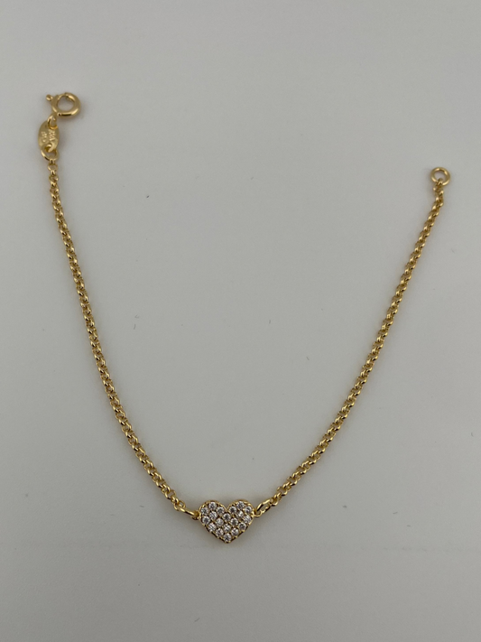 Sparkling Heart Bracelet