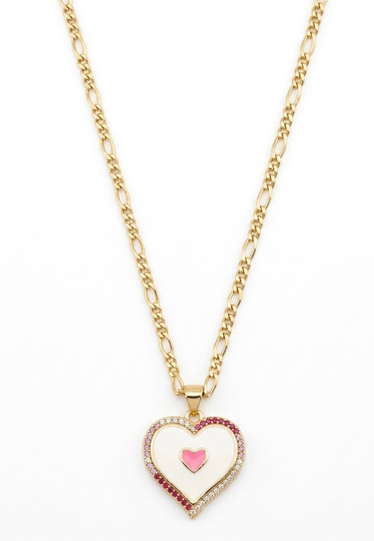 Blush Heart Glow Necklace