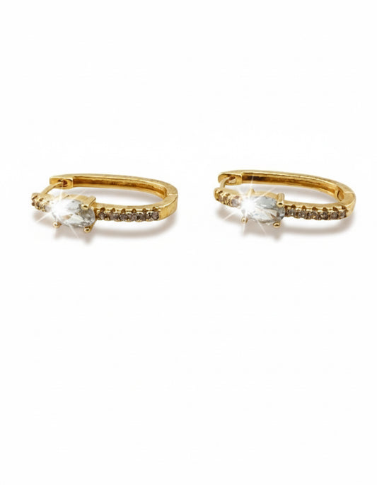 Solitaire Spark Oval Hoops