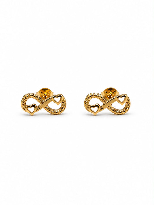 The Endless Love Infinity Heart Stud Earrings