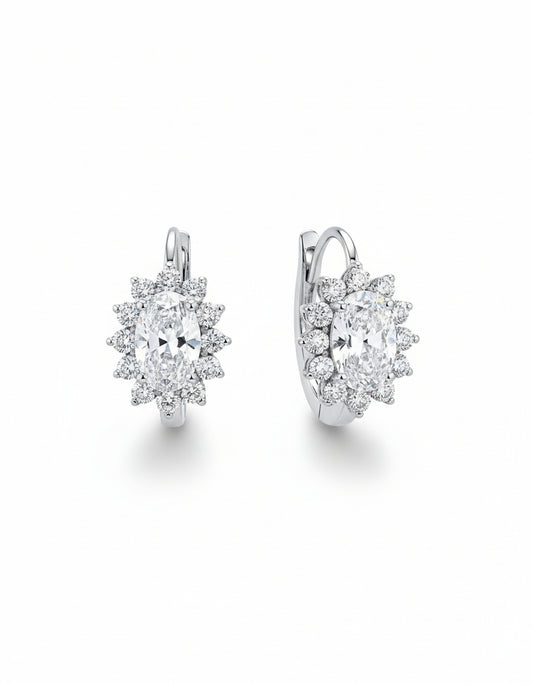 Sunburst Frame Stud Earrings