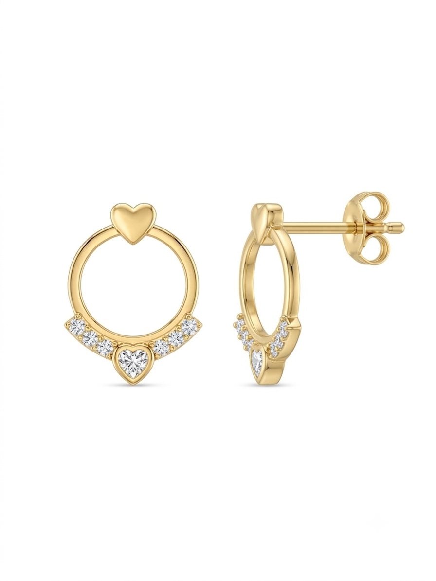 Infinity Heart Studs