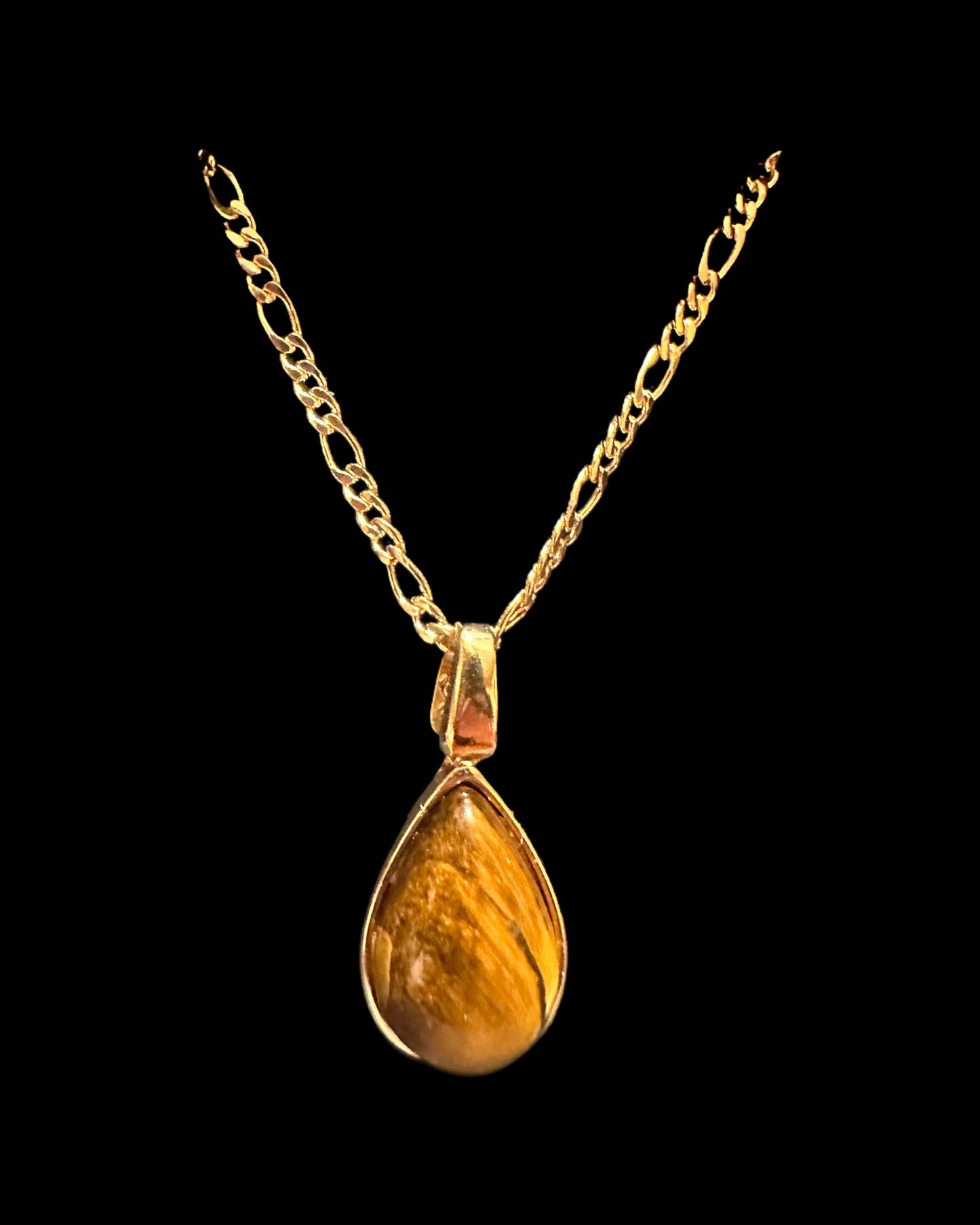 Tear Drop Natural Gemstone Necklace