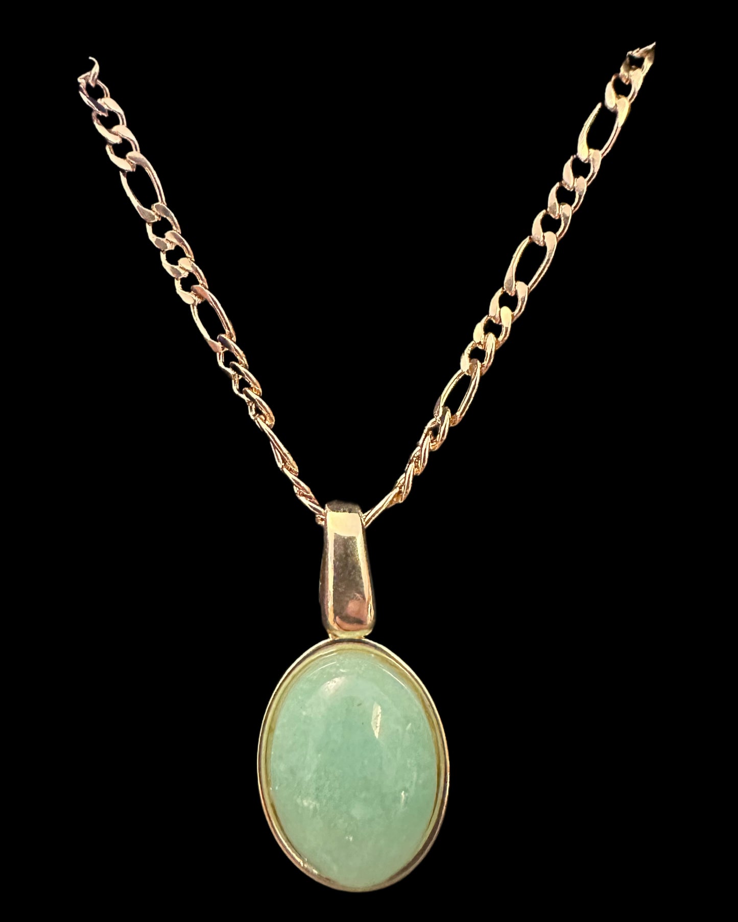 Oval Natural Gemstone Drop Necklaces