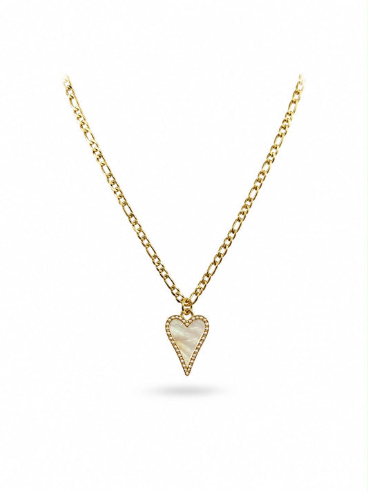 Celeste Mother-of-Pearl Heart Necklace