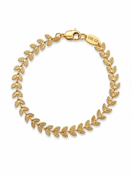 Laurel Leaf Wreath Chain Bracelet
