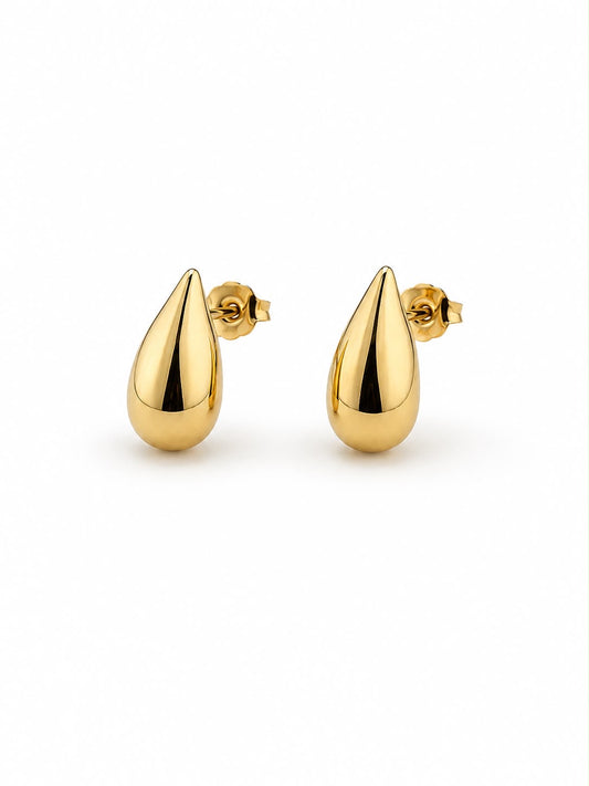 The Minimalist Molten Teardrop Stud Earrings