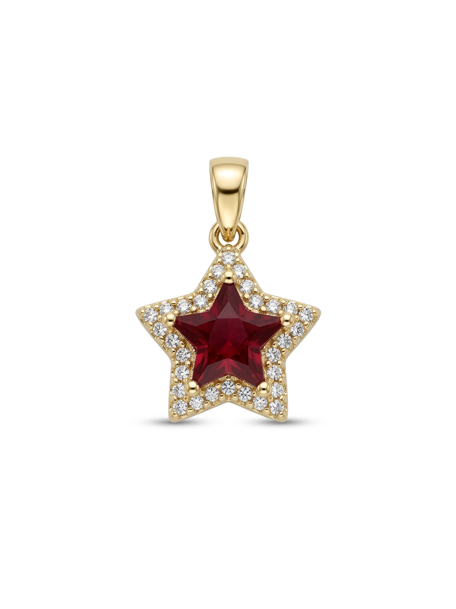 Star - Red CZ