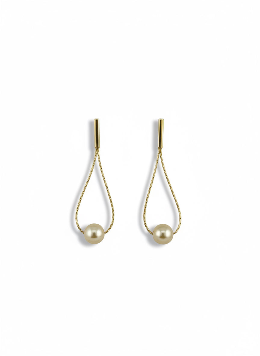 Golden Solo Pearl Dangles