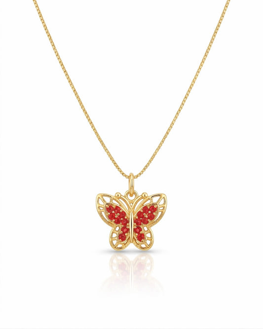 Garden Glow Butterfly Necklace