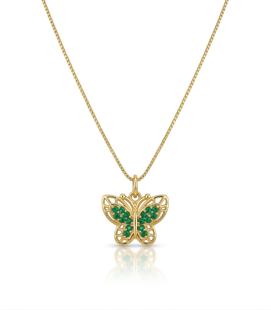 Garden Glow Butterfly Necklace