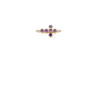 Cross - Small  Purple CZ