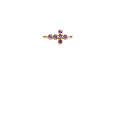 Cross - Small  Purple CZ