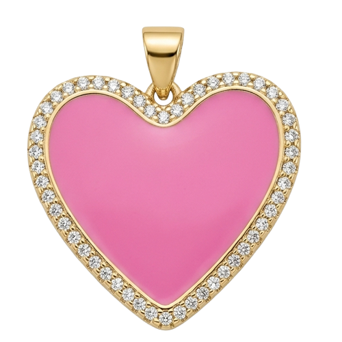 Heart - Pink CZ