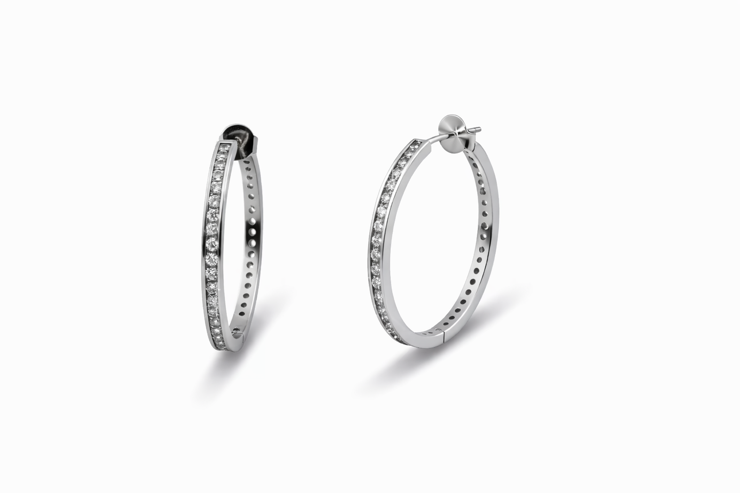Large Hoops with CZ