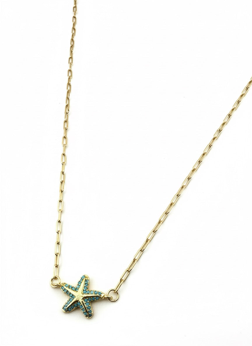 The Azure Starfish Necklace