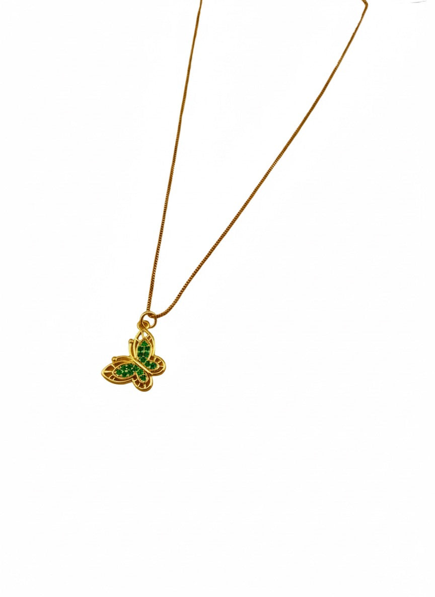 Garden Glow Butterfly Necklace