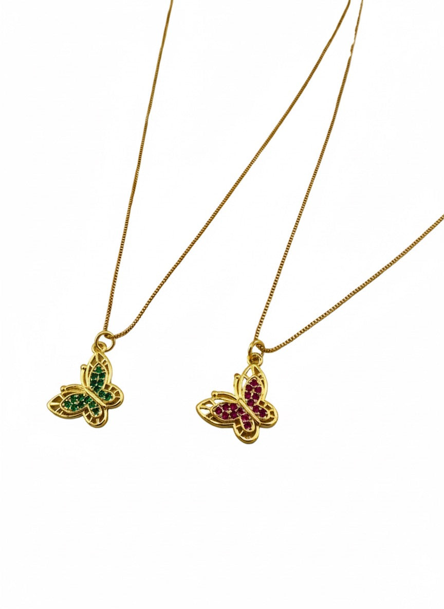Garden Glow Butterfly Necklace