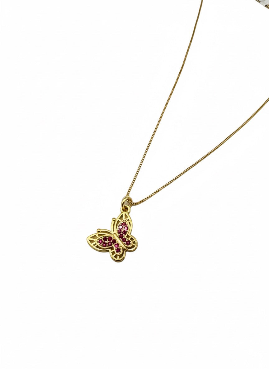 Garden Glow Butterfly Necklace