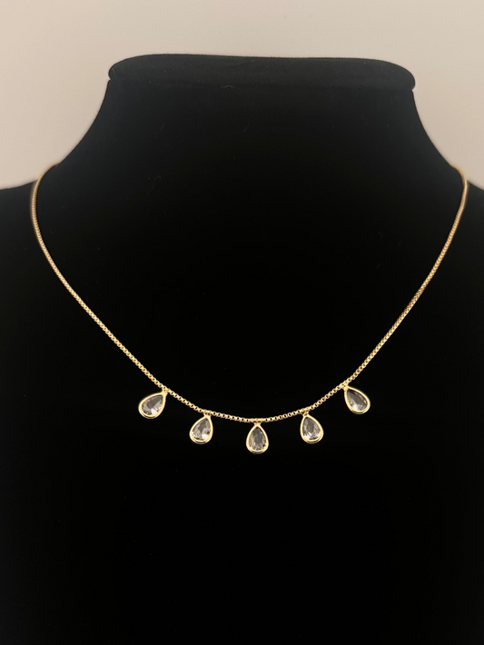 Golden Tear Necklace