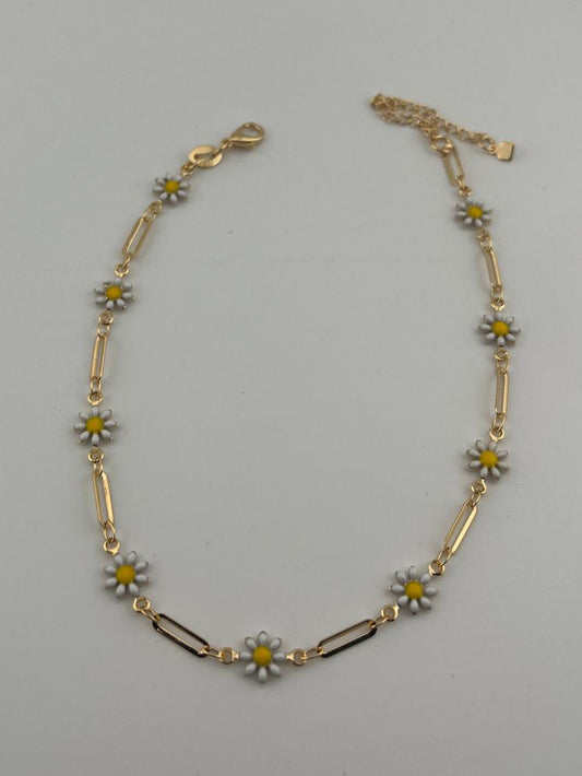 Golden Daisy Anklet