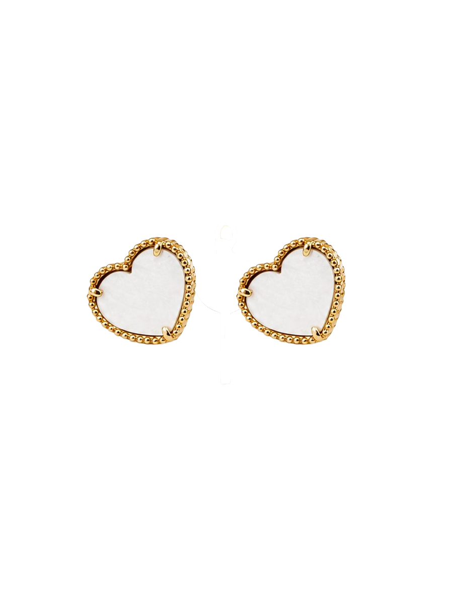 Heart shaped stud earring