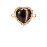 GFC -025 (Tiger's eye heart connector)