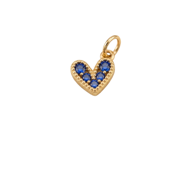Hearts - Small cz - Blue