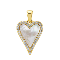 GFC -058 ( mother of pearl long hearts)