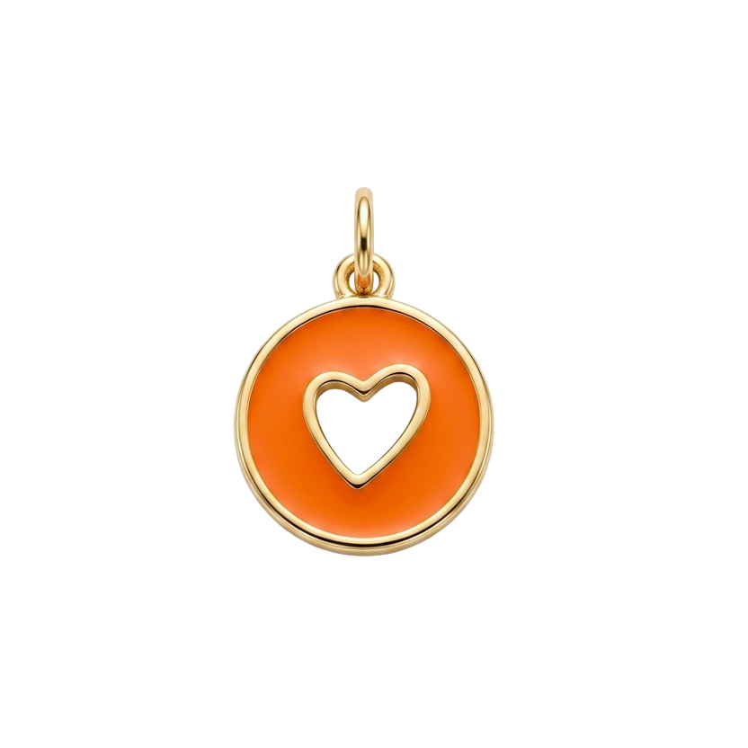 Heart- Enamel Pendant