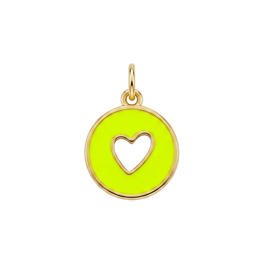 Heart- Enamel Pendant